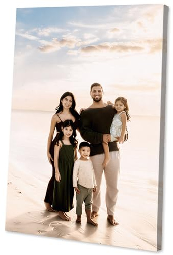 Muralscape Quadro Personalizzato con Foto,Tela Personalizzata con Foto(50x80cm)-Stampa su Tela Personalizzata-Telaio in Legno Incluso,Regalo di compleanno per amici e famiglia
