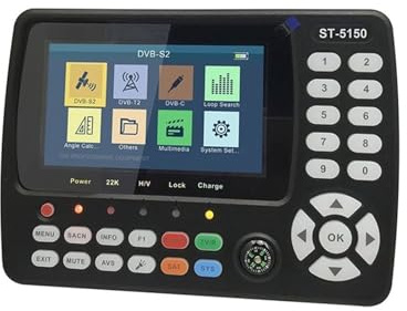 ST5150 DVB-S2/T2/C Satellitsignalsökare med LCD-skärm Marksänd kabel Signalmätare TV-mottagare För felsökning