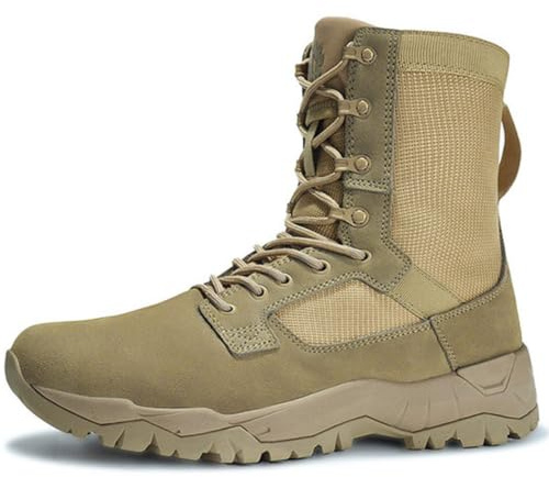 Wizeny Bottes de Combat Homme Bottes Tactiques Militaires | légères, Respirantes, Antidérapante, randonnée, désert, Travail, police, Trekking