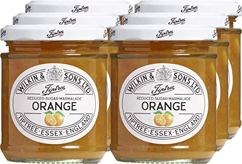 Wilkin & Sons Tiptree Orange Reduced Sugar Marmalade, Medium Cut / 6 x 200g Jars / Vegetarian, Vegan, Coeliac, Friendly / Gluten-Free / Made in The UK