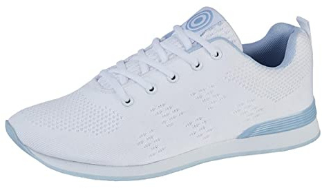 Dek Curve Womens Bowling Shoes Ladies Bowls Trainers White (White, Numeric_4)