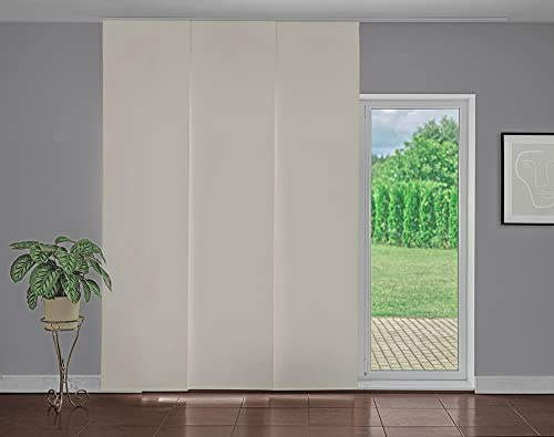 Deco Italia Tenda a pannello scorrevole Bianco tinta unita | Pannello da L 60 x H 295 cm, Oscurante