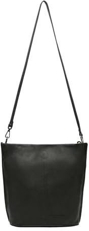 LIEBESKIND BERLIN Leder Schultertasche Hera Sheep Natural Hobo Bag Black schwarz