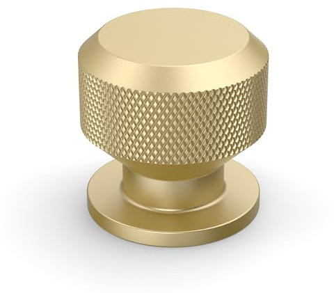 Amerdeco Lot de 10 Bouton de Meuble Bouton Porte Cuisine Rond Boutons de Porte Bouton Porte Placard Or Bouton Porte Poignée Cuisine UK0068