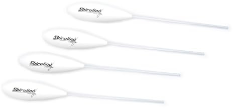 Sbirulino® Kit Set mit 4 schwimmende Sbirolino (weiß) – halbsinkend (transparent) – supersinkend (schwarz) von 3 bis 95 Gramm (WEIß - SCHWIMMEND, 3 GR)