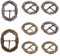 Sxutop 8 Stück Trachten Gürtelschnallen Set Vintage Schnallen Metall Rollschnallen 30mm Trachten Hosenträger Schnalle Ersatzschnalle für Trachtengürtel, Trachtenhosen, Lederhosen(Bronze; Antik Silber)