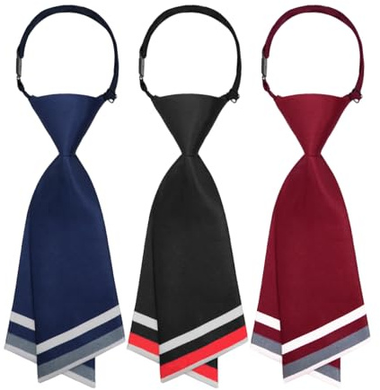 GHTIYLP Short Ties for Women Pre-tied Adjustable Womens Necktie for Work