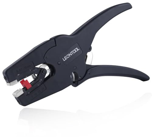 LEONTOOL Automatic Wire Stripper Tool with Cutter for 32-7 AWG Solid & Stranded Wires, 2 in 1 Wire Stripping Tool with Adjustment Slider for Automotive, Electronic, Professionals and DIY Enthusiasts