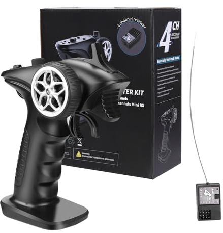Universal RC Car Remote Control - 2,4 GHz vattentät sändare och mottagare | Set | Högkänslig bärbar styrenhet lämplig för , båtar och RC-tankfordon - lätt
