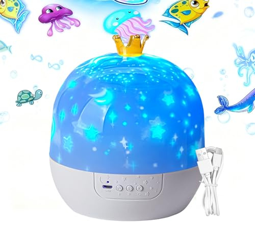 Proyector de Estrellas y Luz Nocturna para Niños,Lámpara Relajante Con Música - Proyector De Habitación Con Rotación A 360 Grados,Para Dormitorio Infantil Techo Pared Sueño Hora De Acostarse Y Descans