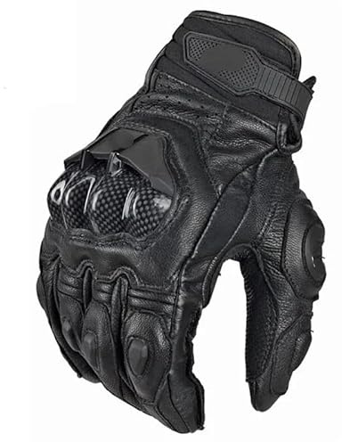 HJDGHU Guantes Moto Guantes de Motocicleta Resistentes al Viento y Agua, Guantes Moto for Hombre, Motocross con Pantalla táctil, Invierno(S6 Black,L)