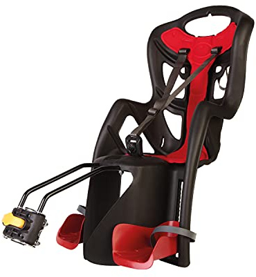 b bellelli Pepe - Seggiolino bici posteriore - attacco Multifix - Si fissa al telaio - dai 9 mesi ai 8 anni - max 22 kg - colore Black