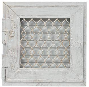 KRATKI Rejilla ventilación Aire Caliente Retro Diseño único Estética Antigua Fácil instalación Alto 17,2cm Blanco 19,5x19,5cm
