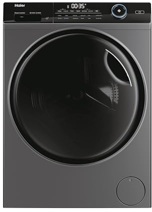 Haier HWD90-B14959S8U1 Freestanding Washer Dryer with LED Display, 9+6kg Load, 1400RPM, Direct Motion, Graphite