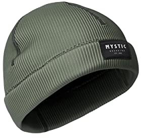 Mystic Watersports - Surf Kitesurf & Windsurfing 2mm Neopren Neoprenanzug Beanie Mütze - Flatlock - Olive