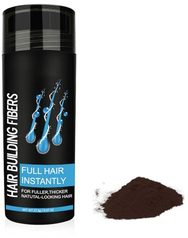 Hair Building Fibers, Hair Fibres, Hair Powder Spray, Hair Fibres for Thinning Hair, Instantly Conceals Hair Loss, Hair Loss Concealer for Women and Men (Dark Brown)