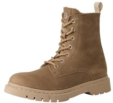 Tamaris Damen Stiefelette Leder Blockabsatz Wechselfußbett; ALMOND, EU 37