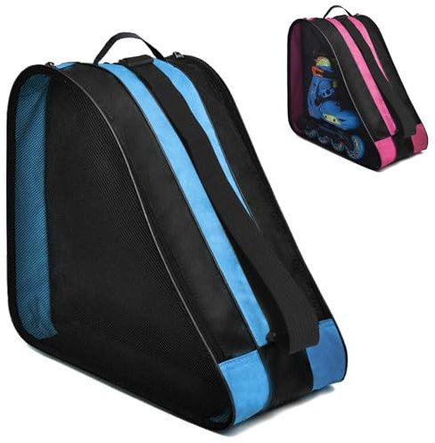 TUZHE Rollschuh Tasche für Kinder und Erwachsene - Schlittschuhtasche mit Inliner-Funktion (Blau)