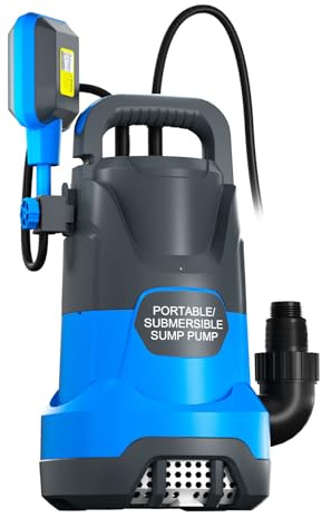 PANRANO Submersible Water Automatic Sump Pump 3/4HP Clean/Dirty Water Removal Pump 3500PGH With Float Switch Electric Portable Transfer Water Pump for Swimming Pool Garden Pond Basement Draining