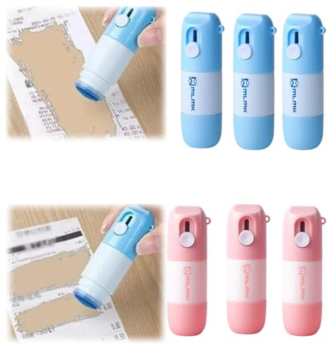Eraser Labels Package,Thermal Paper Correction Fluid with Package Opener, 6 Pieces Personal Privacy Protection Artifact, 2 in 1 Anti Leak Erase Device -inform