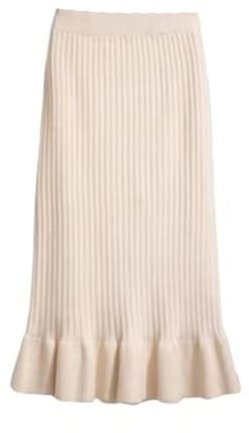 Stickad kjol för kvinnor - Kvinnor kjol stickad hög midja veckade damkjolar fasta elastiska sjöjungfru stickad ribbad höst vinter kvinnlig botten 70 cm