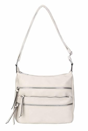 Damen Tasche Shopper Schultertasche Umhängetasche Crossover Crossbody Henkeltasche Beuteltasche Handtasche City Bag Reise Kunst-Leder Beige V1