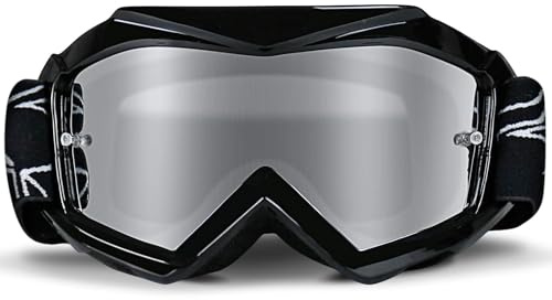 NENKI Barn motorcykelglasögon crossglasögon, Dirtbike Off-Road Racing Motocrossglasögon med TPU-ram och svamplager, UV-skyddsglasögon för barn, 3–12 år