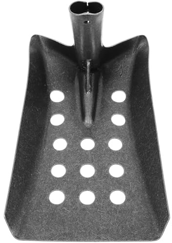 MAGICLULU Pala de Drenaje Metálica Pequeña para Limpieza de Alcantarillas y Pozos, Herramienta Tamizadora Resistente de Manganeso, Pala de Cuchara para Tamizado de Barro y Residuos