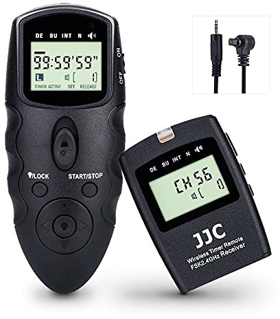 JJC Wireless Remote Shutter Release Intervalometer Timer für Canon EOS R1 R5 5D IV III II 5D 6D 7D 1D Ersetzt Canon TC-80N3