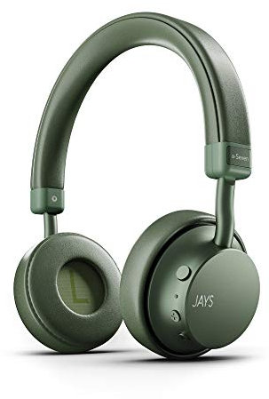 Jays a-Seven Wireless On-Ear Kopfhörer mit integriertem Mikrofon (Bluetooth, Qualcomm aptX, 25 h Batterie) Grün