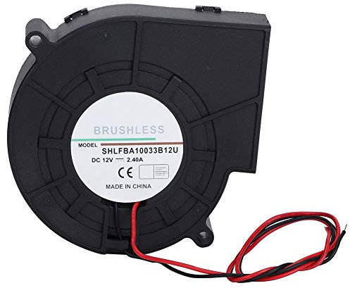MAGT Turbine Blower, 12V 2.4A Double Ball Turbine Air Blower Ventilador de enfriamiento para picnic Camping Equipo de calefacción Barbacoa