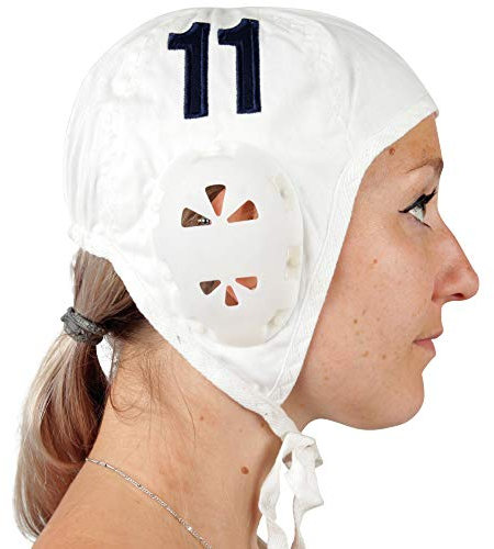 Bestlivings Wasserball Kappen Set in Weiß, Nr. 1-13 Badekappen für Wasserballteam Wasserpolo