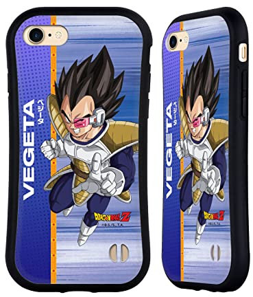 Head Case Designs sous Licence Officielle Dragon Ball Z Vegeta Saiyan Arc Characters Coque Hybride Compatible avec Apple iPhone 7/8 / SE 2020 & 2022