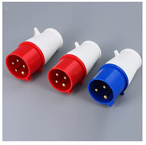 ACICS Fiche Industrielle et Prise 5pin 3core 3P / 4P / 5P Connecteur électrique 1 6A 32A IP44 Prise Murale 22 0V 380V 415V mâle Femme (Color : Wall Mounted Socket, Size : 16A_3P)
