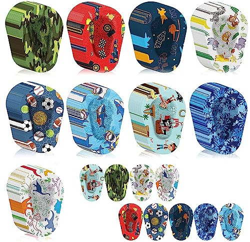 90 Pezzi di Bende per Gli Occhi, Benda Adesiva Sull'Occhio per Bambini Benda Adesiva in Cotone per Bloccare la Luce Estiva per Bambini (9 Stili)