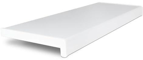 HausFux Fensterbank innen Kunststoff | PVC nach Maß inkl. Seitenabschlüsse (Weiß, T x L | 25 x 150 cm)