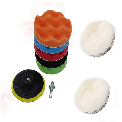 Vaguelly 9pièces Tampons De Polissage Ondulés Pour Voiture Kit De Ponçage Et Cirage Réutilisable Pour Finition Automobile