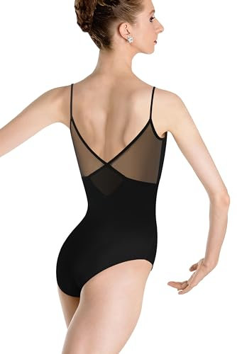 DANSHOW Damen Ballett Leotard mit Leibchen Tanztrikot für Damen Gymnastik Trikot Outfits Cami Trikot zum Tanzen(23936-06-M)