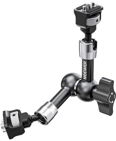 NEEWER 7 Magic Arm Articulado con 360° Cabeza de Bola y Pasador Localización para ARRI, Monitor Mount con 1/4 Tornillo para DSLR Cámara Acción Monitor Luz Video Compatible con SmallRig Jaula, ST07