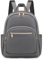 JIANLINST Rucksack Damen Klein PU Leder Cityrucksack Mini Rucksacktasche Wasserdicht Tagesrucksack Frauen Kleiner Tasche Daypack Grau
