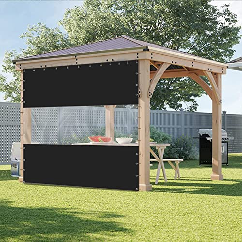 Bâche d'extérieur en plastique transparent pour pergola, pare-brise, garde au chaud, lavage de voiture, couverture de pavillon personnalisable avec panneaux latéraux transparents de 0,5 mm