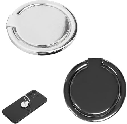 HSUYUN Ring Holder, 2 Pezzi da 32 mm Anello per Cellulare, Ruotabile a 180° Supporto ad Anello per Cellulare, Lega di Zinco Anello Telefono, Adatto per Smartphone e Tablet