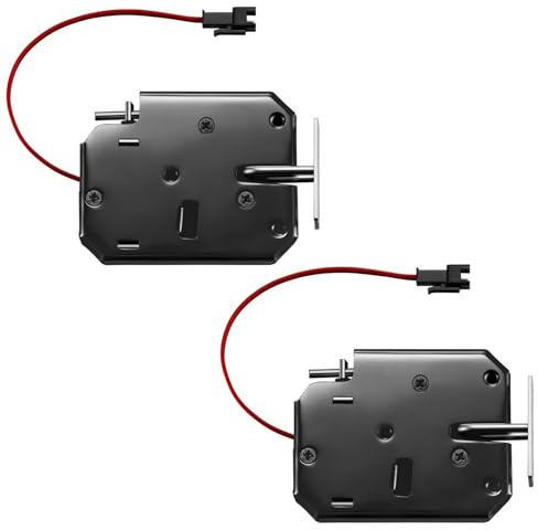 Set di 2 serrature elettroniche, sistema di controllo accesso 12 V DC, sistema di chiusura per armadio, cassetto e porta di sicurezza tramite pulsante