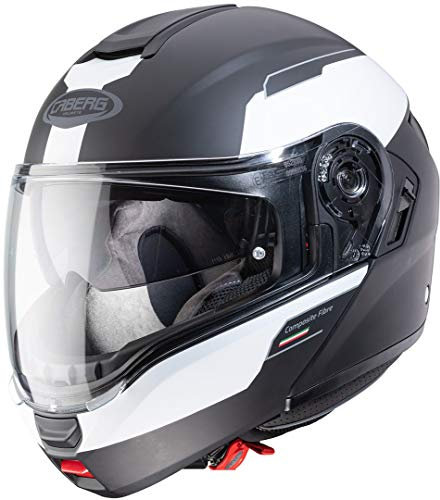 Caberg Levo Prospect Klapphelm Schwarz Matt/Weiß XL (61/62)