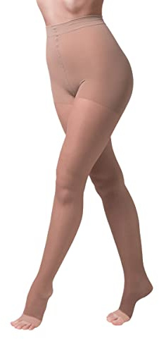 sanaGens Calze Collant Punta Aperta compressione graduata maglia a rete 140 DEN PLAYA 18/22 mmHg Size 2