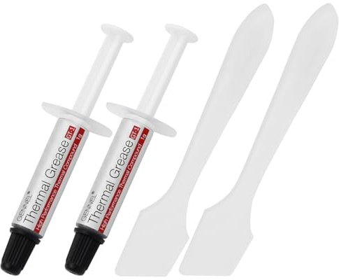 GENNEL 2-Pack GT-1 Silver CPU Thermal Paste (1g*2), High Performance Thermal Compound Paste, Heat Sink Compound, Ultra-Low Thermal Impedance Thermal Grease for CPU/PS4/PS5/PC/GPU Coolers