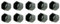 cyclingcolors 10x tapas hexagonales para tuercas negro, M8 x 13mm