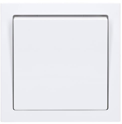 Busch-Jaeger future® linear Komplett-Set: 2000/6 US Wechselschalter Einsatz + 1786-84 Wippe + 1721-84 Abdeckrahmen 1-fach, studioweiß 55x55 mm