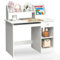 DREAMADE Schreibtisch Kinder mit Bücherregal & Schublade & Ablage & Tastaturablage, Jugendschreibtisch Schülerschreibtisch, Kinderschreibtisch aus Holz für Jungen und Mädchen, 90x45x90cm (Weiß)