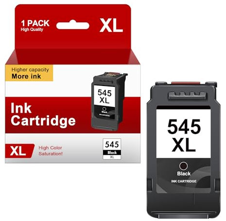 545 XL Schwarz Druckerpatronen Kompatibel für Canon 545XL PG545 PG-545 XL Patronen Schwarz für Canon Pixma TS3350 TS3150 TS3151 MX495 TS3450 TR4500 TR4550 TR4551 MG2550s MG2555s MG2950 (1 Schwarz)